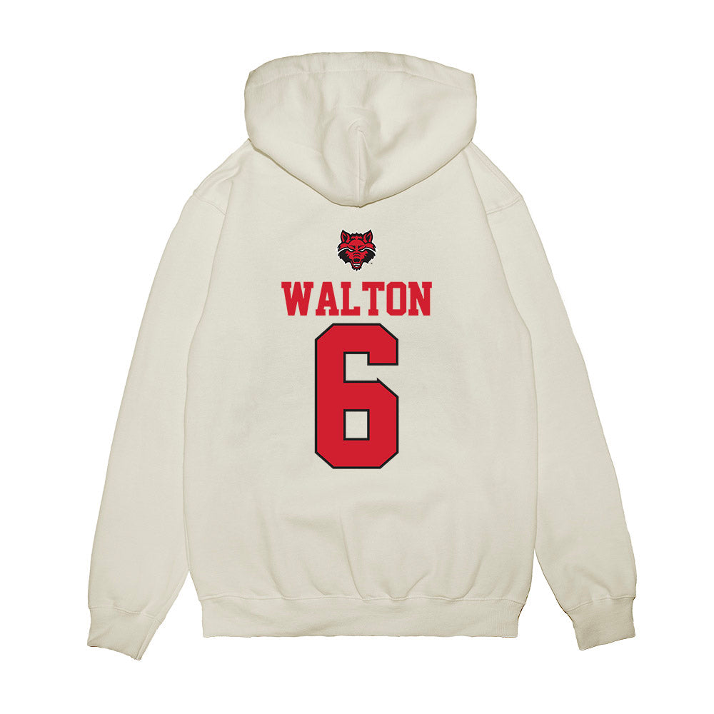 Arkansas State - NCAA Baseball : Lane Walton - USA Raglan Premium Hooded Sweatshirt-1