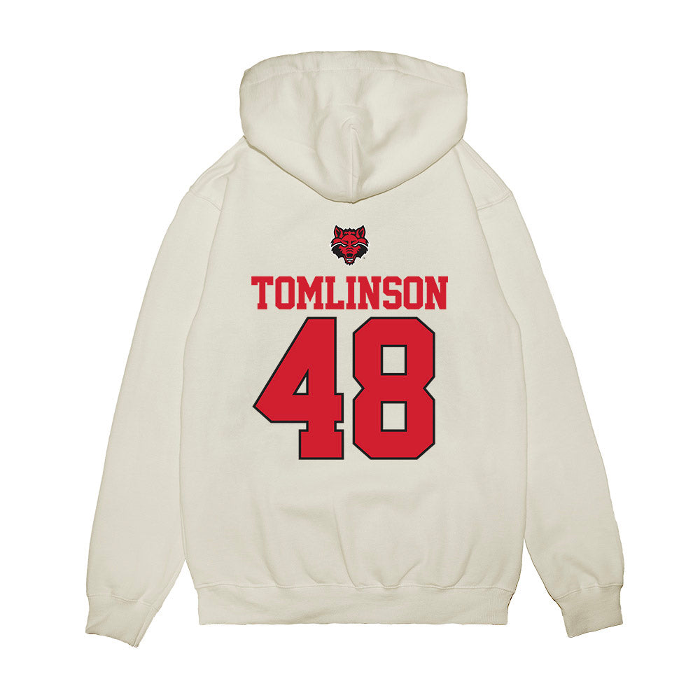 Arkansas State - NCAA Baseball : Houston Tomlinson - USA Raglan Premium Hooded Sweatshirt-1