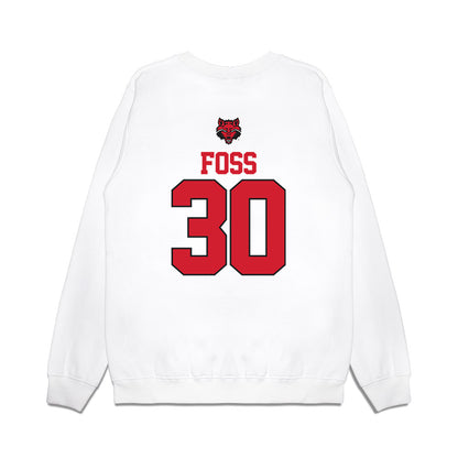 Arkansas State - NCAA Baseball : Brett Foss - USA Raglan Premium Crewneck Sweatshirt-1