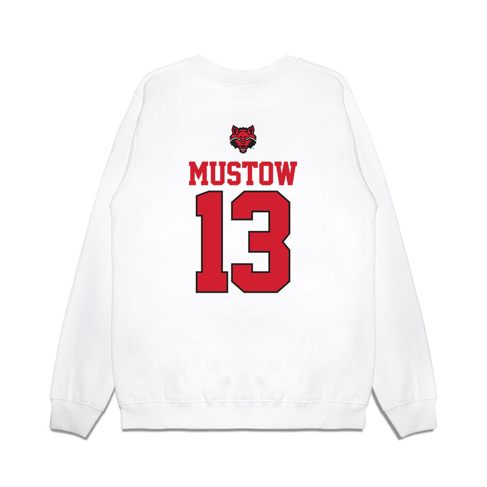Arkansas State - NCAA Baseball : Adam Mustow - USA Raglan Premium Crewneck Sweatshirt-1
