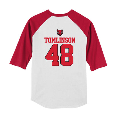 Arkansas State - NCAA Baseball : Houston Tomlinson - USA Raglan Youth Raglan T-Shirt-1