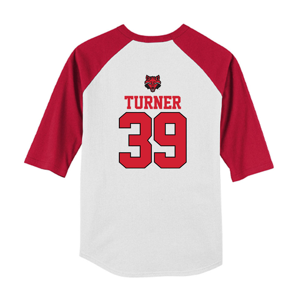 Arkansas State - NCAA Baseball : Kole Turner - USA Raglan Youth Raglan T-Shirt-1
