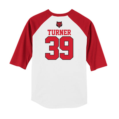 Arkansas State - NCAA Baseball : Kole Turner - USA Raglan Raglan Shirt-1