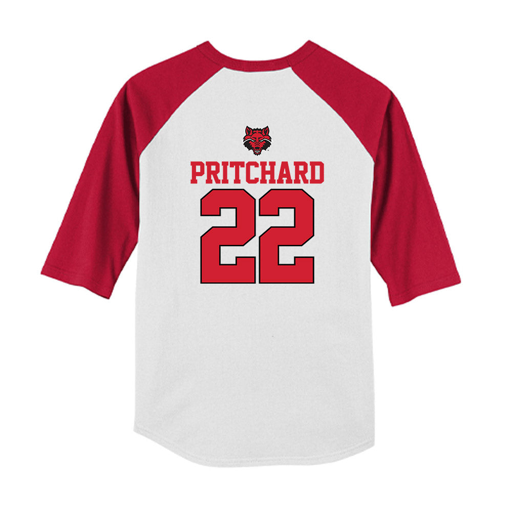 Arkansas State - NCAA Baseball : Wes Pritchard - USA Raglan Youth Raglan T-Shirt-1