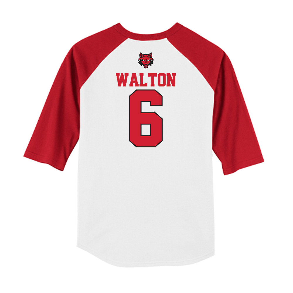 Arkansas State - NCAA Baseball : Lane Walton - USA Raglan Raglan Shirt-1