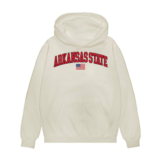 Arkansas State - NCAA Baseball : Lane Walton - USA Raglan Premium Hooded Sweatshirt-0