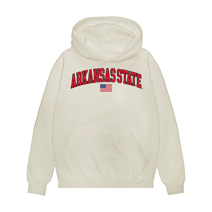 Arkansas State - NCAA Baseball : Jelle van der Lelie - USA Raglan Premium Hooded Sweatshirt-0