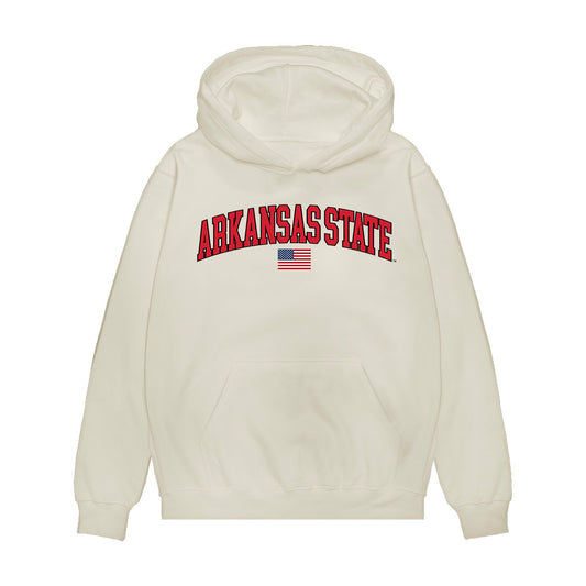 Arkansas State - NCAA Baseball : Cole Manuel - USA Raglan Premium Hooded Sweatshirt-0