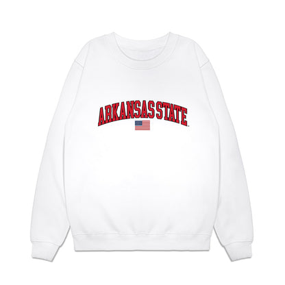 Arkansas State - NCAA Baseball : Jelle van der Lelie - USA Raglan Premium Crewneck Sweatshirt-0