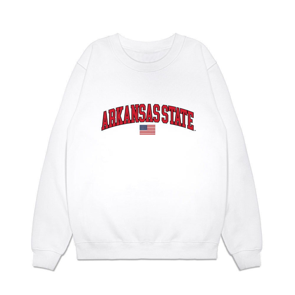 Arkansas State - NCAA Baseball : Jalen Foxx - USA Raglan Premium Crewneck Sweatshirt-0