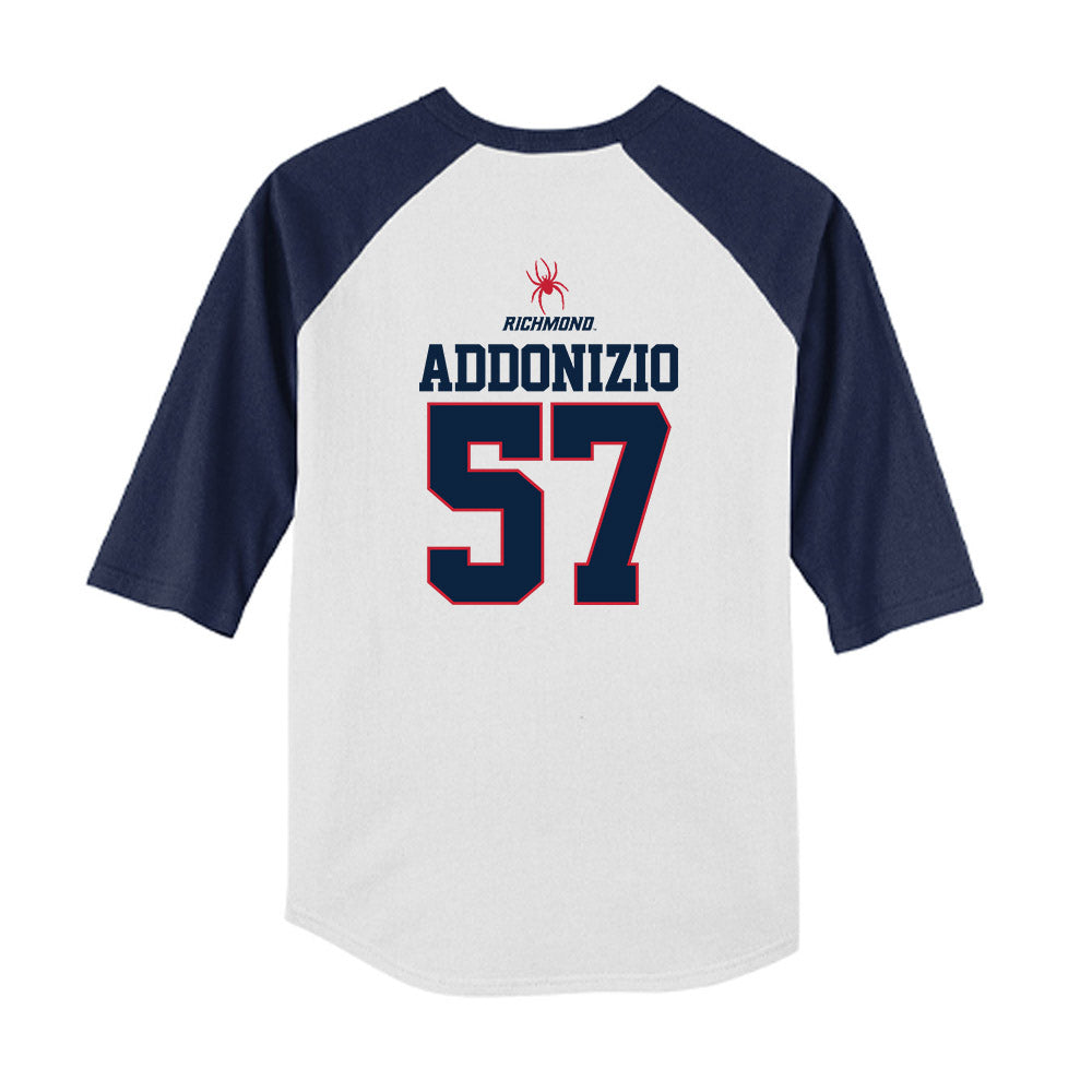 Richmond - NCAA Baseball : Treyor Addonizio - USA Raglan Youth Raglan T-Shirt-1