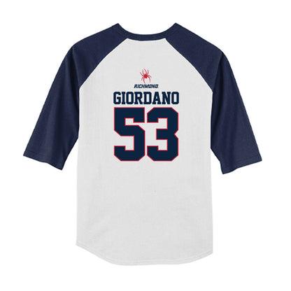Richmond - NCAA Baseball : Joey Giordano - USA Raglan Youth Raglan T-Shirt-1