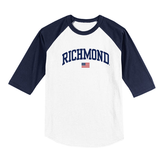 Richmond - NCAA Baseball : Glenn Smith - USA Raglan Raglan Shirt-0