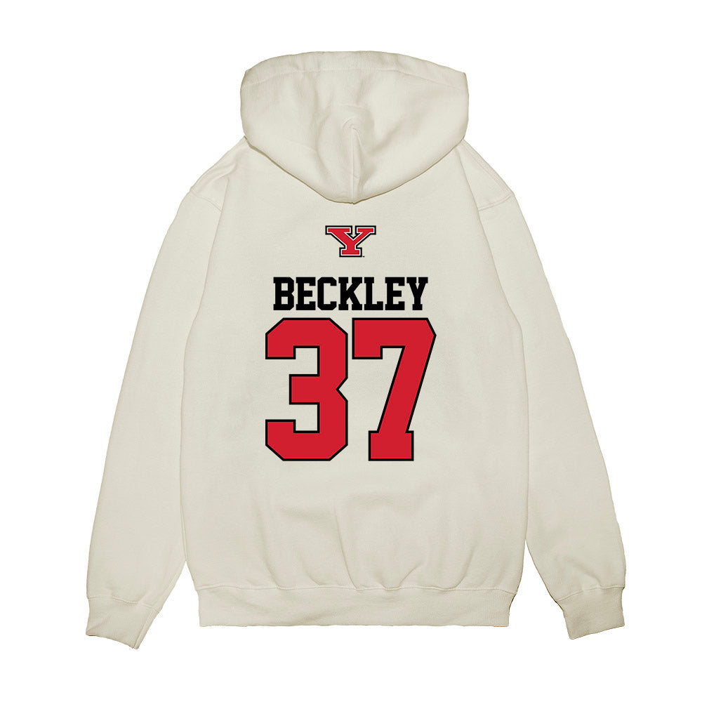 Youngstown State - NCAA Baseball : Nathan Beckley - USA Raglan Premium Hooded Sweatshirt-1
