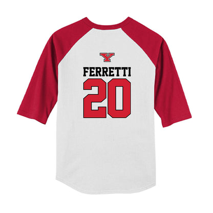Youngstown State - NCAA Baseball : Jake Ferretti - USA Raglan Youth Raglan T-Shirt-1
