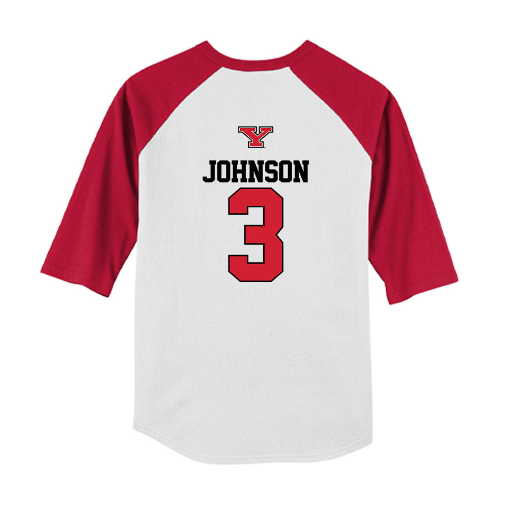 Youngstown State - NCAA Baseball : Jack Johnson - USA Raglan Youth Raglan T-Shirt-1