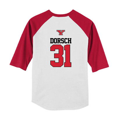 Youngstown State - NCAA Baseball : Aidan Dorsch - USA Raglan Youth Raglan T-Shirt-1