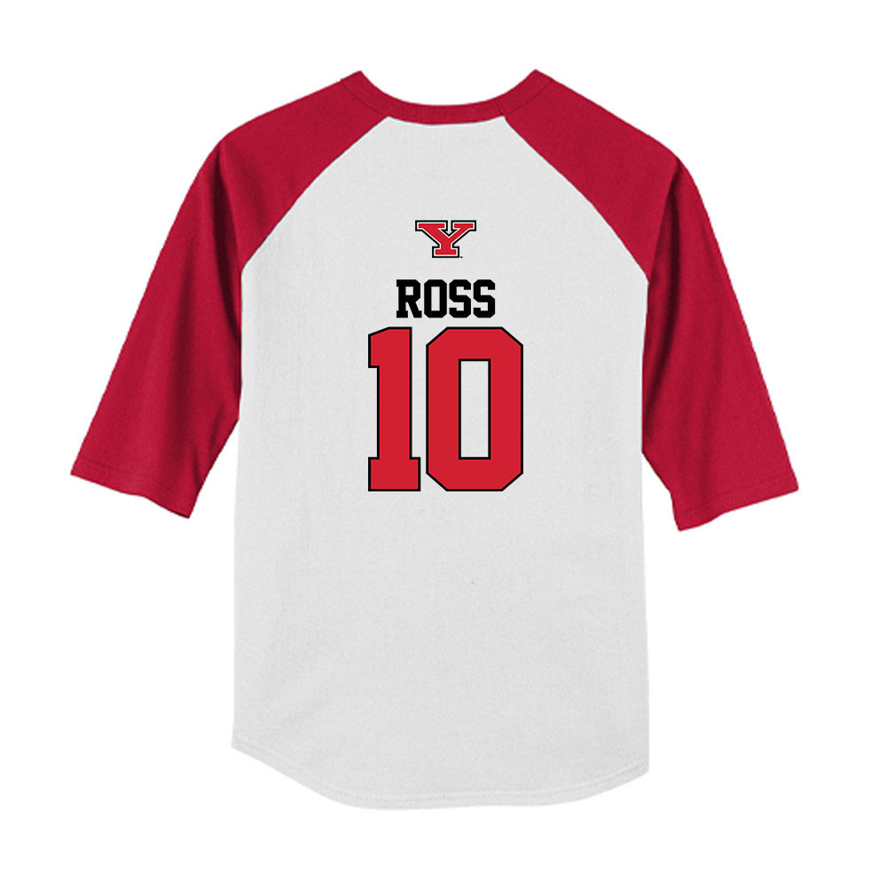 Youngstown State - NCAA Baseball : Nate Ross - USA Raglan Youth Raglan T-Shirt-1