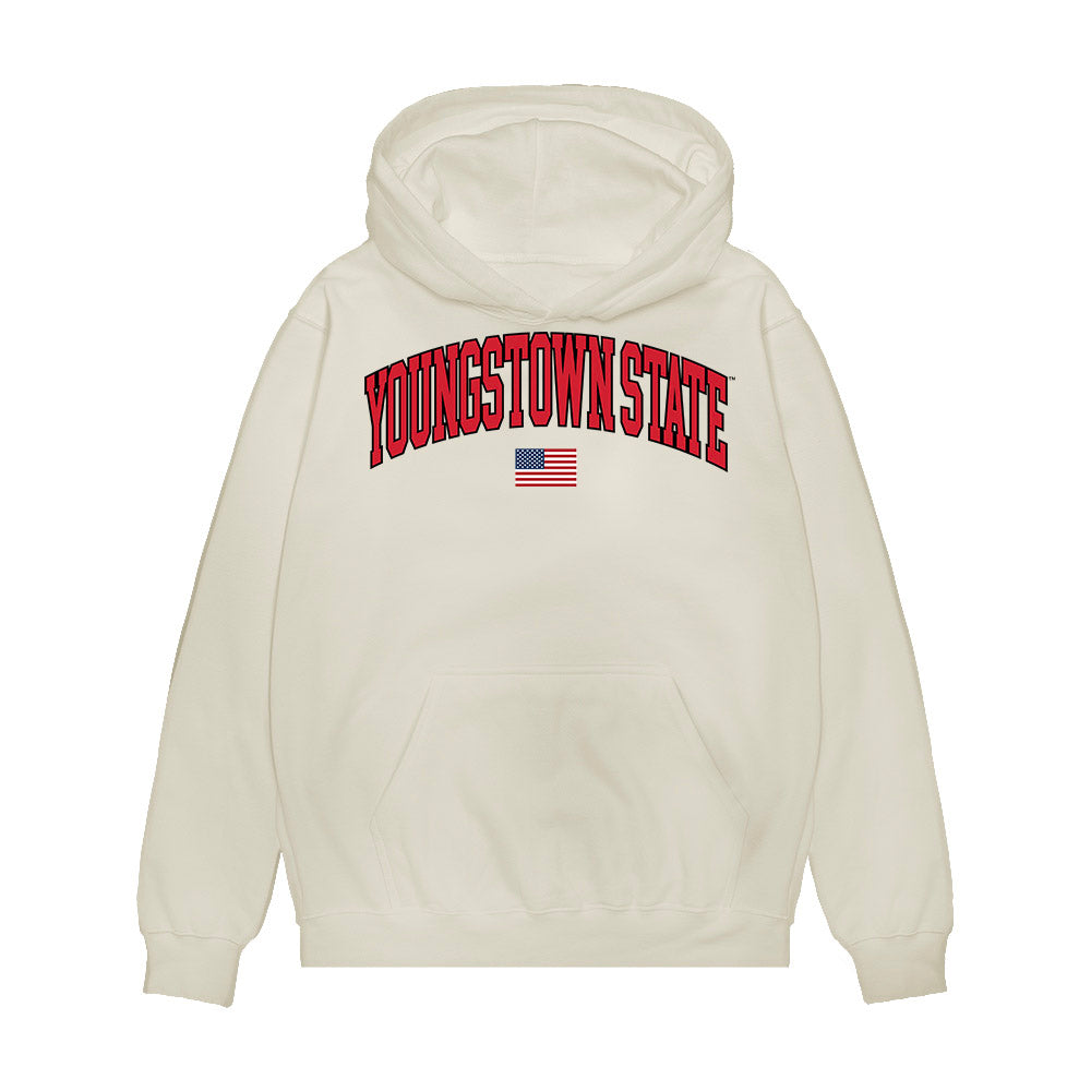 Youngstown State - NCAA Baseball : Braxton Prosser - USA Raglan Premium Hooded Sweatshirt-0