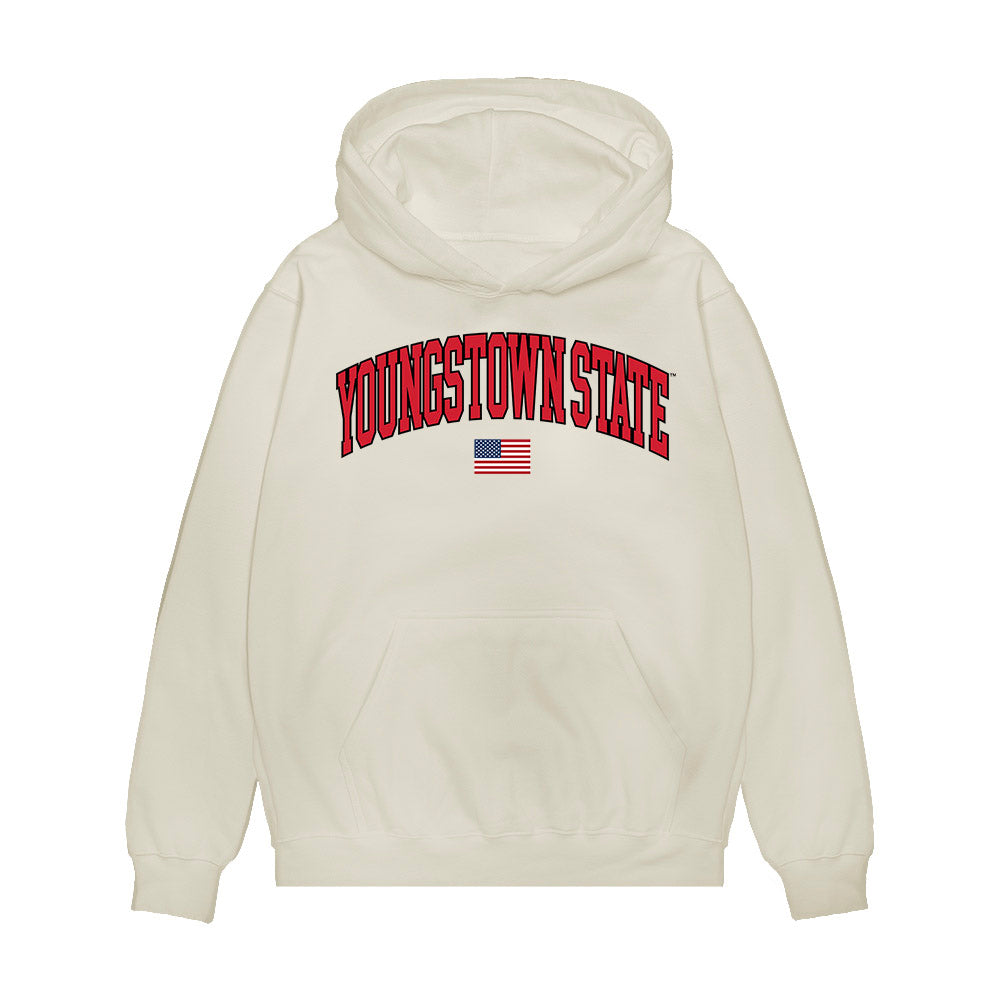 Youngstown State - NCAA Baseball : Jack Johnson - USA Raglan Premium Hooded Sweatshirt-0