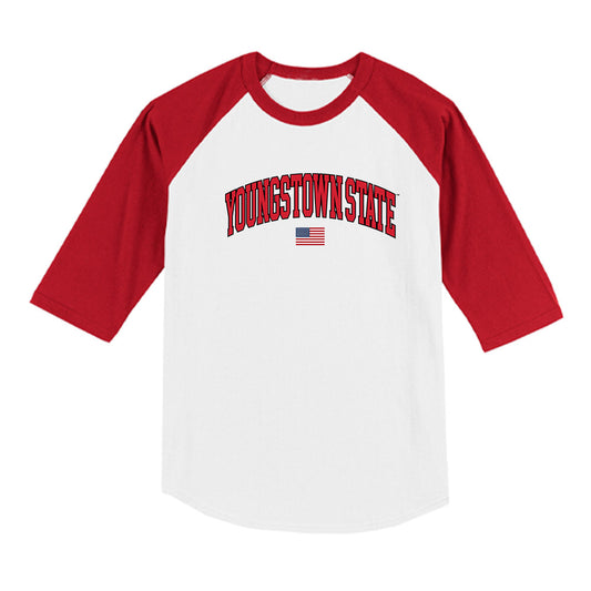 Youngstown State - NCAA Baseball : Braden Gebhardt - USA Raglan Raglan Shirt-0