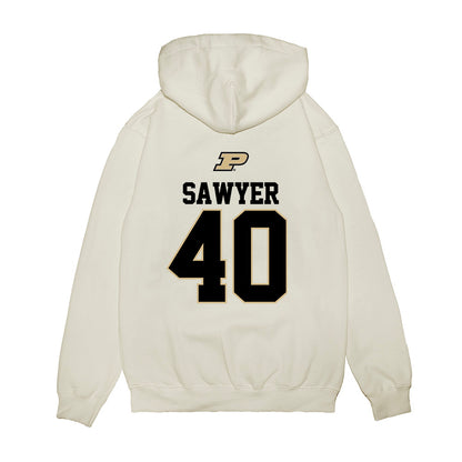 Purdue - NCAA Baseball : Barron Sawyer - USA Raglan Premium Hooded Sweatshirt-1