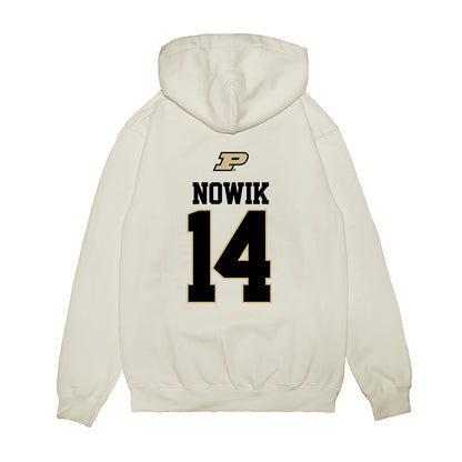Purdue - NCAA Baseball : Breck Nowik - USA Raglan Premium Hooded Sweatshirt-1