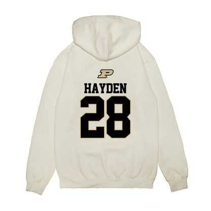 Purdue - NCAA Baseball : Enas Hayden - USA Raglan Premium Hooded Sweatshirt-1