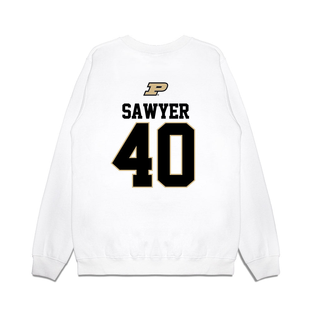Purdue - NCAA Baseball : Barron Sawyer - USA Raglan Premium Crewneck Sweatshirt-1