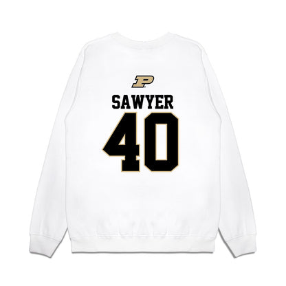 Purdue - NCAA Baseball : Barron Sawyer - USA Raglan Premium Crewneck Sweatshirt-1