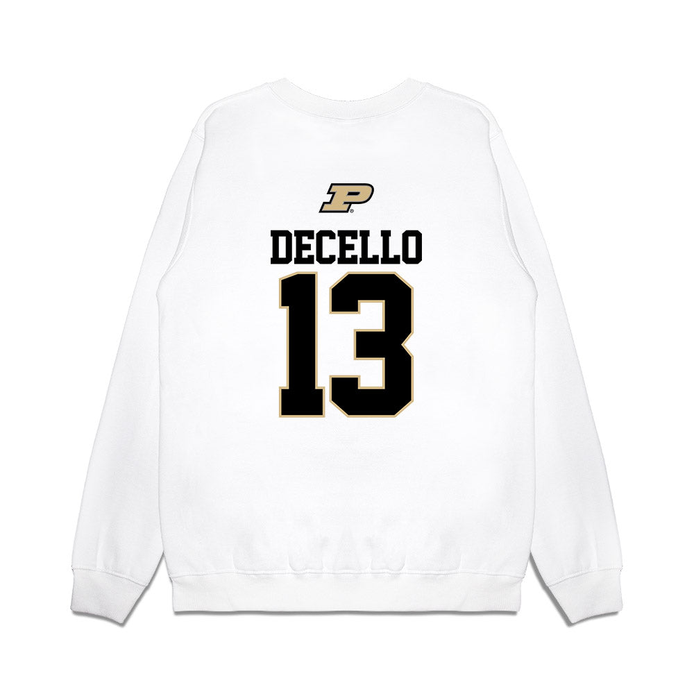 Purdue - NCAA Baseball : Sergio DeCello - USA Raglan Premium Crewneck Sweatshirt-1