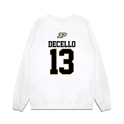 Purdue - NCAA Baseball : Sergio DeCello - USA Raglan Premium Crewneck Sweatshirt-1
