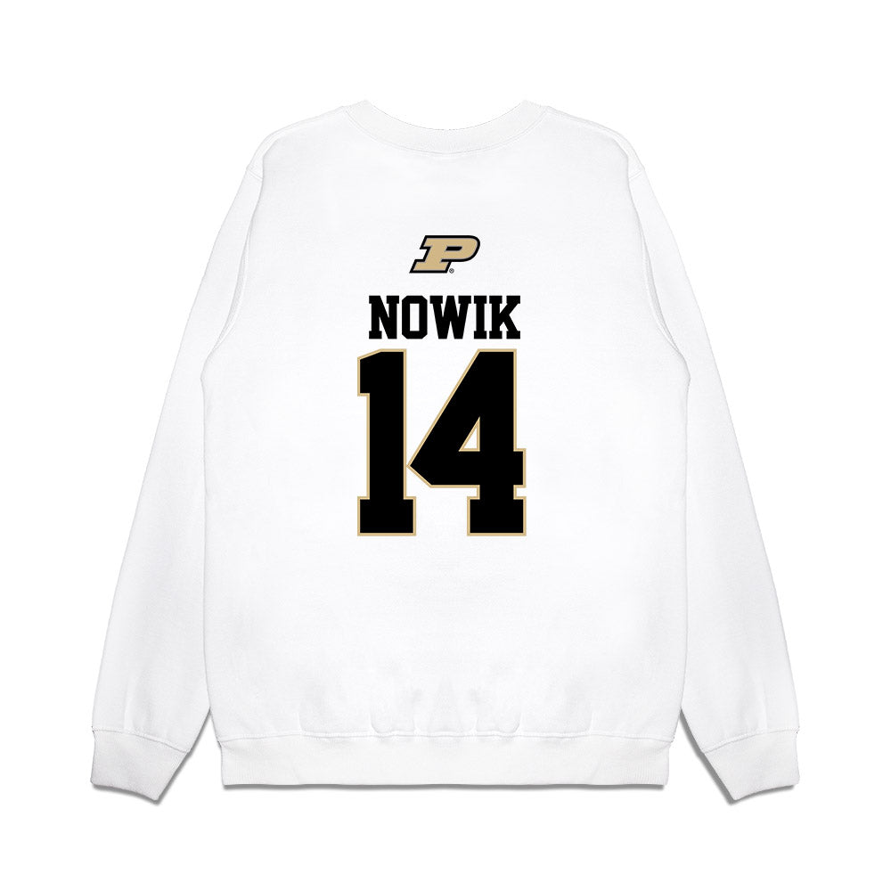 Purdue - NCAA Baseball : Breck Nowik - USA Raglan Premium Crewneck Sweatshirt-1