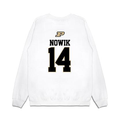 Purdue - NCAA Baseball : Breck Nowik - USA Raglan Premium Crewneck Sweatshirt-1