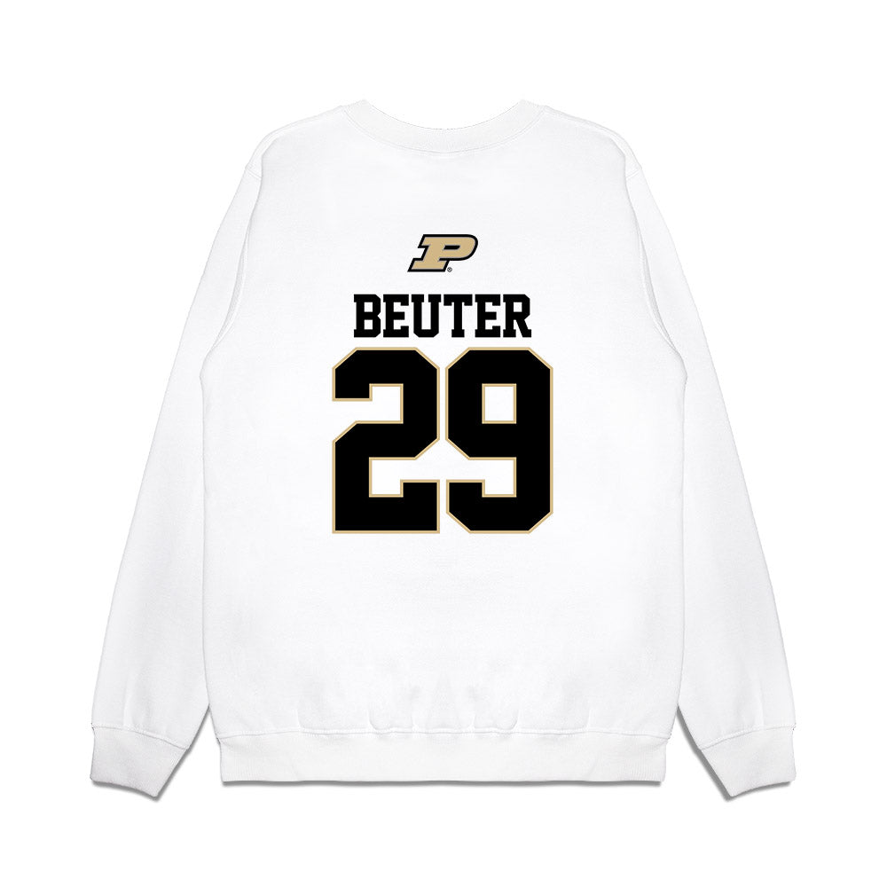 Purdue - NCAA Baseball : Gavin Beuter - USA Raglan Premium Crewneck Sweatshirt-1