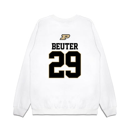 Purdue - NCAA Baseball : Gavin Beuter - USA Raglan Premium Crewneck Sweatshirt-1