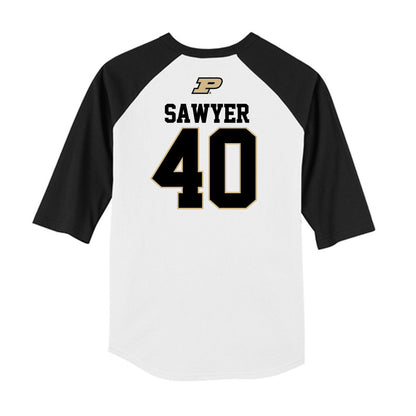 Purdue - NCAA Baseball : Barron Sawyer - USA Raglan Raglan Shirt-1