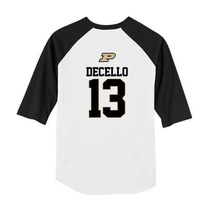 Purdue - NCAA Baseball : Sergio DeCello - USA Raglan Youth Raglan T-Shirt-1