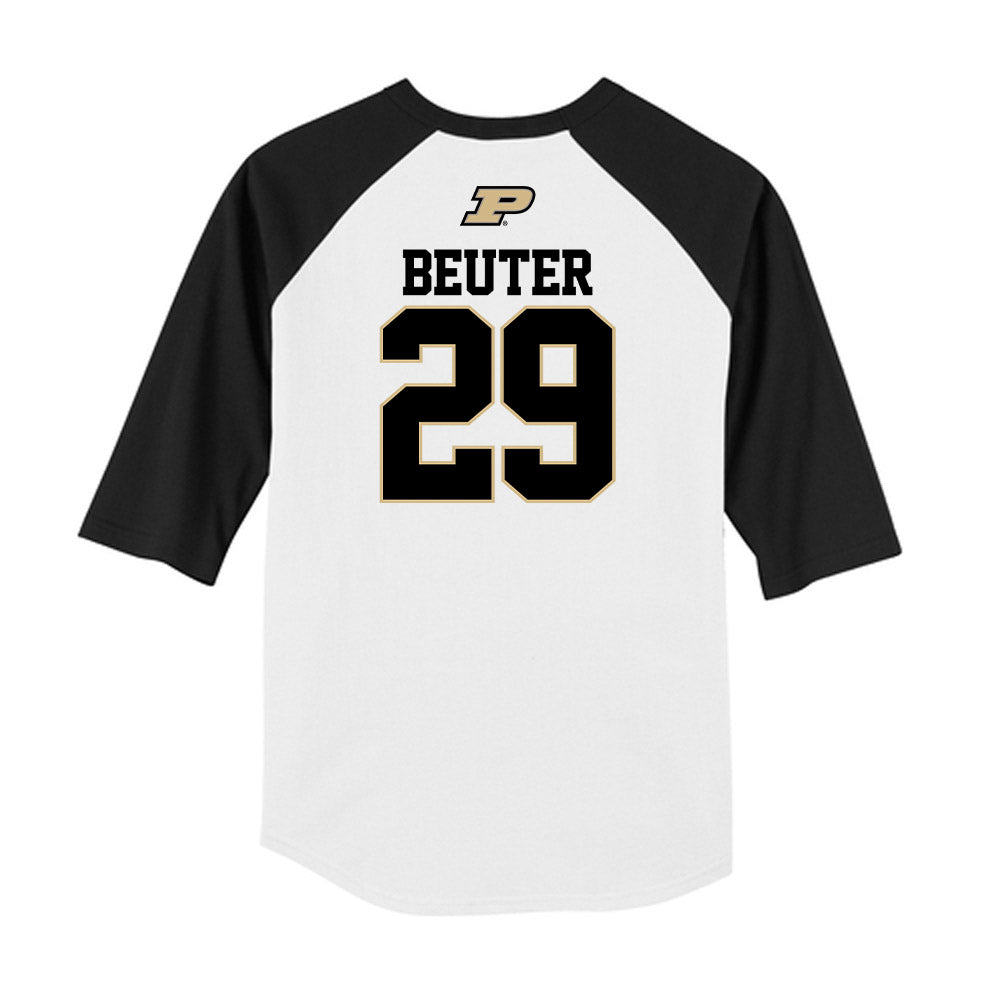 Purdue - NCAA Baseball : Gavin Beuter - USA Raglan Raglan Shirt-1