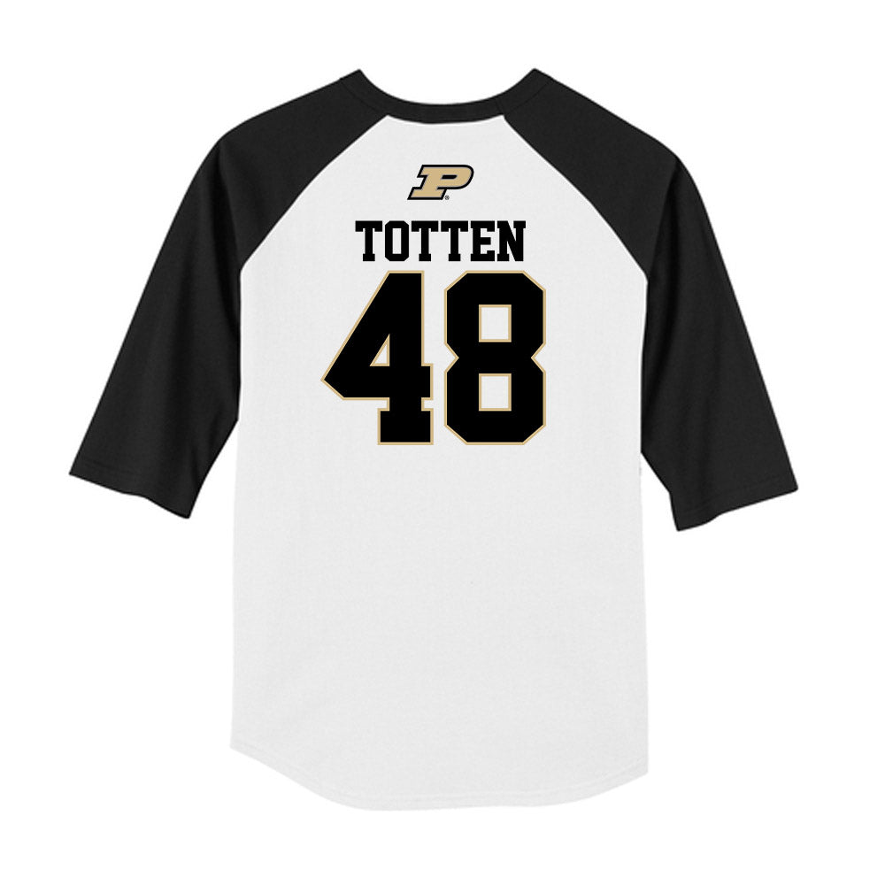 Purdue - NCAA Baseball : Matthew Totten - USA Raglan Raglan Shirt-1