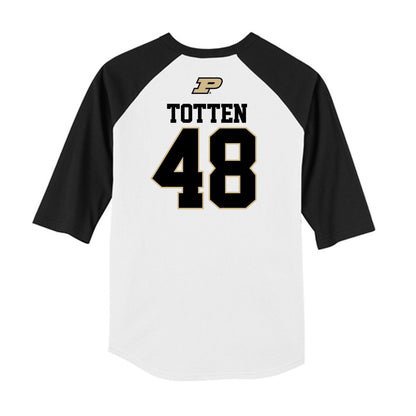 Purdue - NCAA Baseball : Matthew Totten - USA Raglan Raglan Shirt-1
