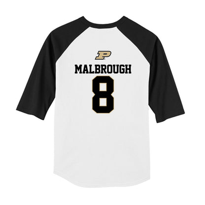 Purdue - NCAA Baseball : Quincy Malbrough - USA Raglan Youth Raglan T-Shirt-1