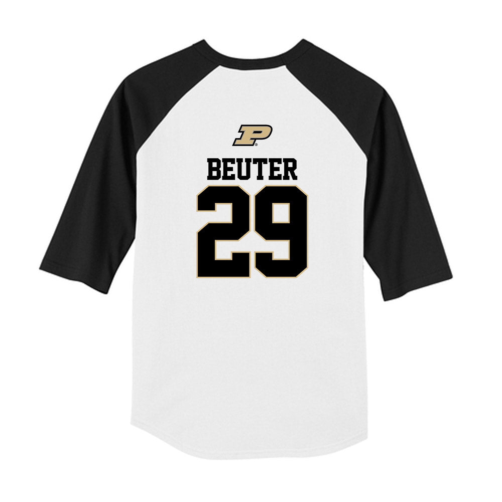 Purdue - NCAA Baseball : Gavin Beuter - USA Raglan Youth Raglan T-Shirt-1