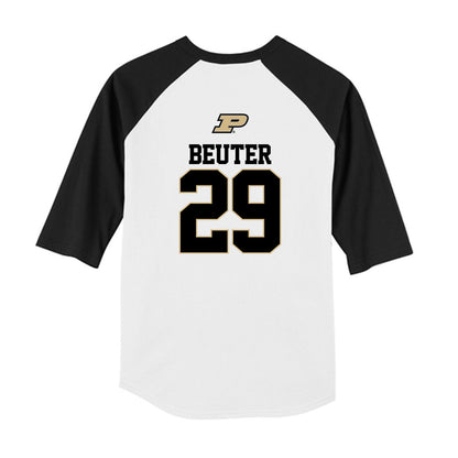 Purdue - NCAA Baseball : Gavin Beuter - USA Raglan Youth Raglan T-Shirt-1