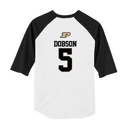 Purdue - NCAA Baseball : Trip Dobson - USA Raglan Youth Raglan T-Shirt-1