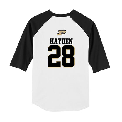 Purdue - NCAA Baseball : Enas Hayden - USA Raglan Youth Raglan T-Shirt-1