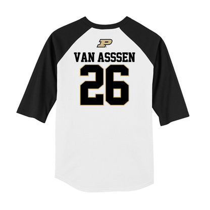 Purdue - NCAA Baseball : Cole Van Asssen - USA Raglan Raglan Shirt-1