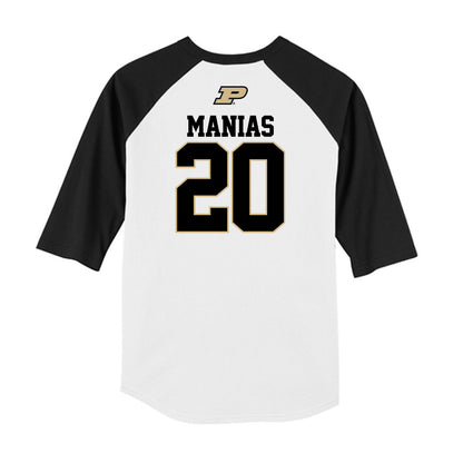 Purdue - NCAA Baseball : Aaron Manias - USA Raglan Raglan Shirt-1