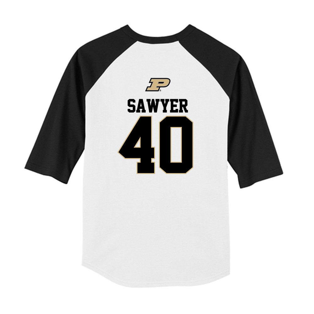 Purdue - NCAA Baseball : Barron Sawyer - USA Raglan Youth Raglan T-Shirt-1