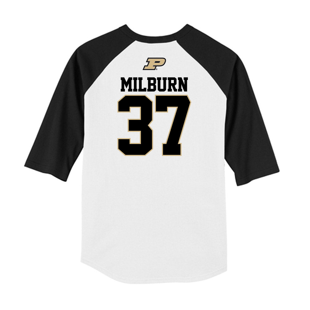 Purdue - NCAA Baseball : Isaac Milburn - USA Raglan Raglan Shirt-1